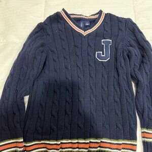 Boys sweater--cotton with cables